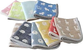 Amazon.co.jp: fuwara 6重織ガーゼハンカチ (ひつじ（ジェイブルー